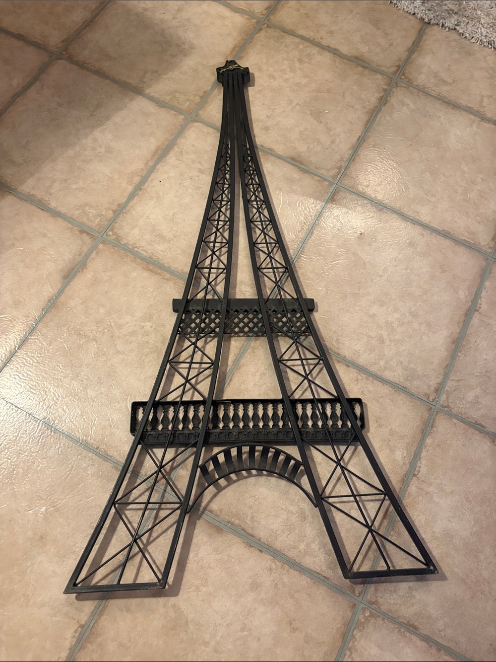 Eiffel Tower Metal Wall Decor - Black - Picture 2 of 2